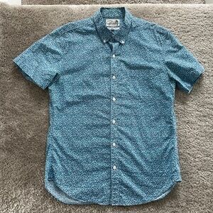 Bonobos Riviera Floral Short Sleeve Stretch Cotton Button-Up Shirt